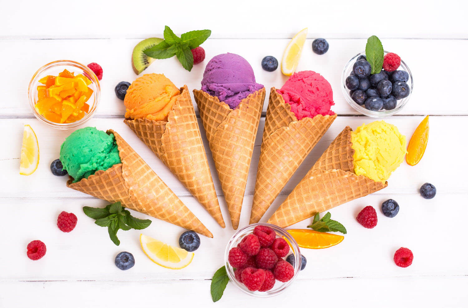 Different kinds of ice cream according to ice cream recipes