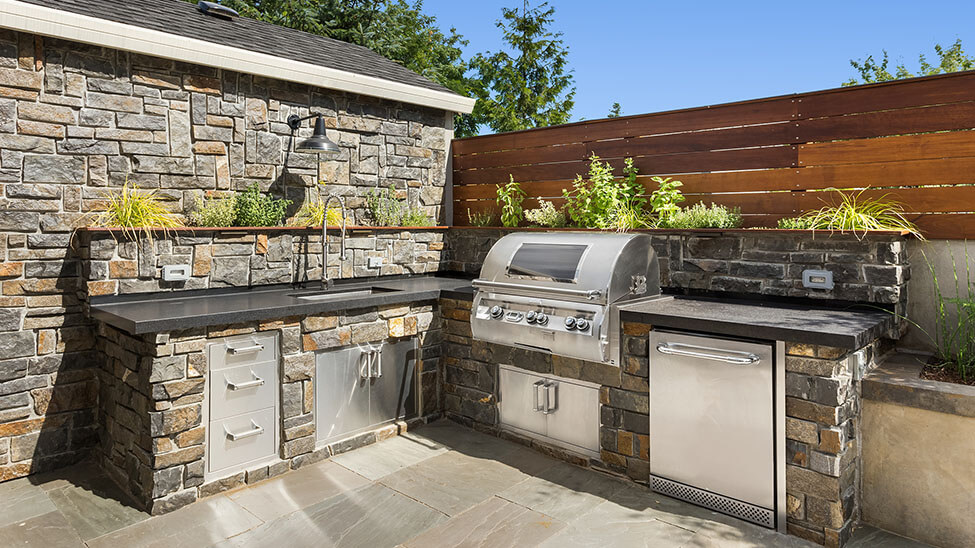 Large outdoor kitchen