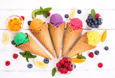 Verschiedene Eissorten nach Eisrezepten