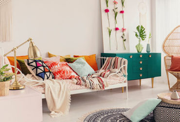 Wohnzimmer mit Boho Deko Einrichtung