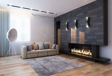 Elektrokamin in Wohnzimmer