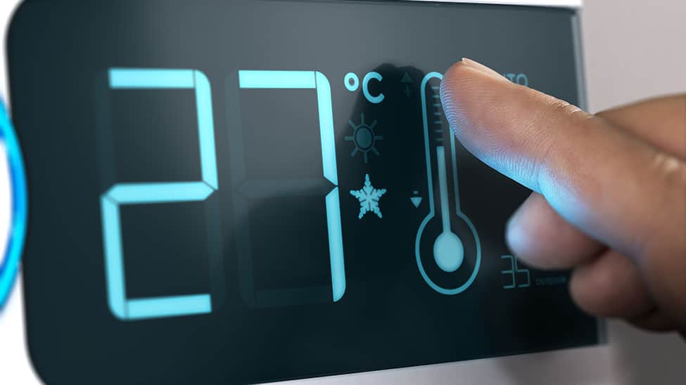 Smarte Klimaanlage mit Temperaturregler