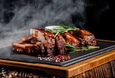 Steak auf Grillmatte