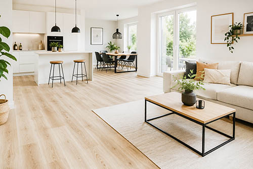 Klick Vinyl zuhause im Wohnzimmer