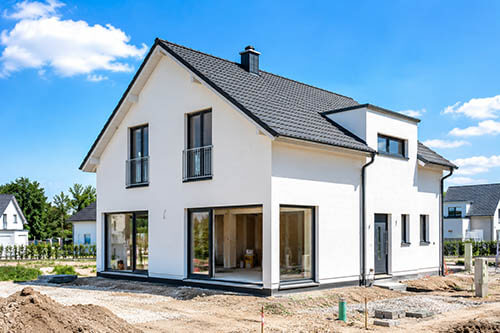 Fertighaus noch nicht ganz fertig
