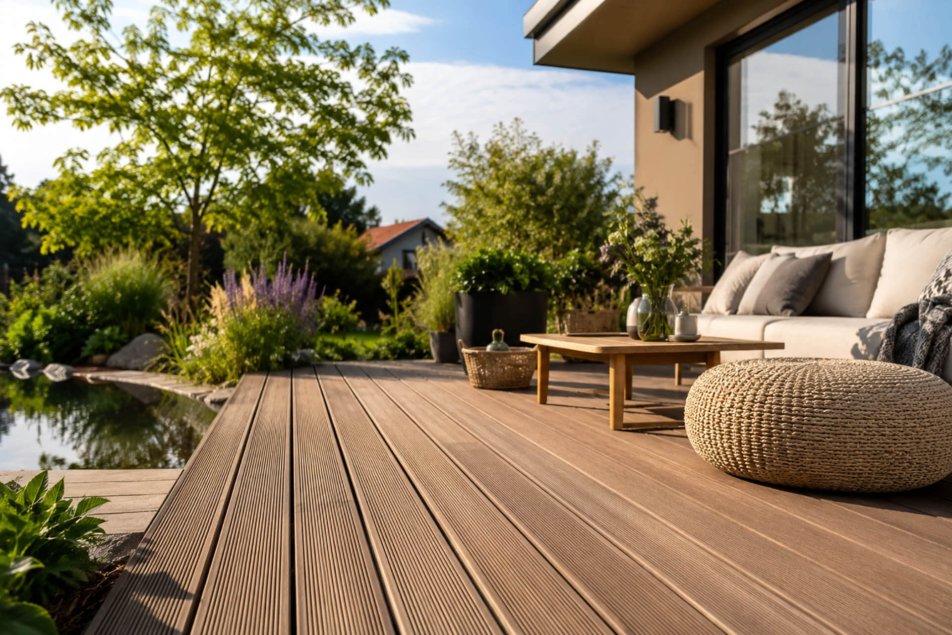 Terrasse mit hochwertigen Terrassendielen